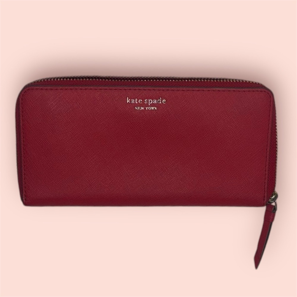 Kate Spade Large Continental Wallet, Cameron style, color Rosso Red​ NWOT​